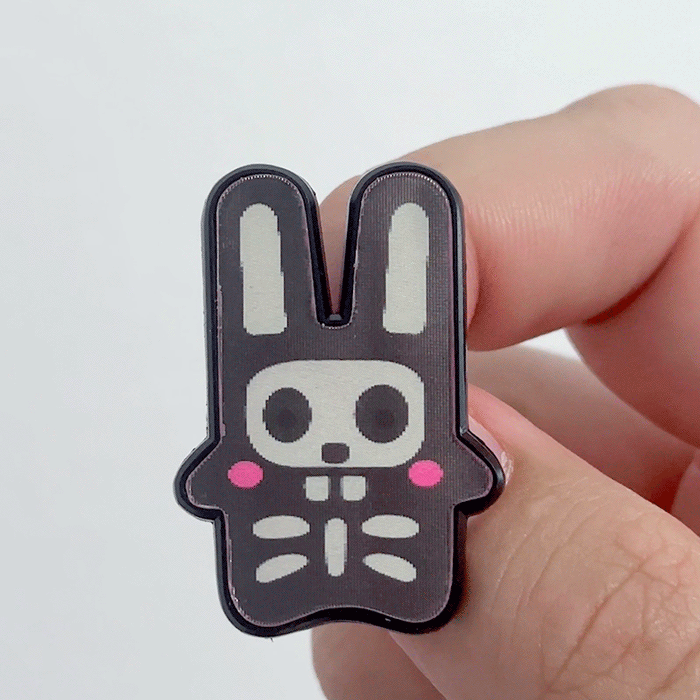 The Sims Freezer Bunny Lenticular Pin