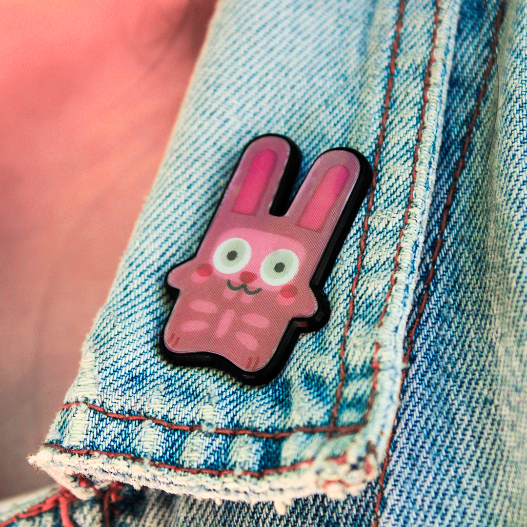 The Sims Freezer Bunny Lenticular Pin