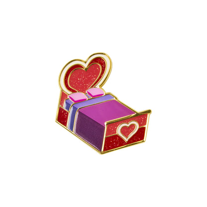 Vintage Heart Bed Enamel Pin