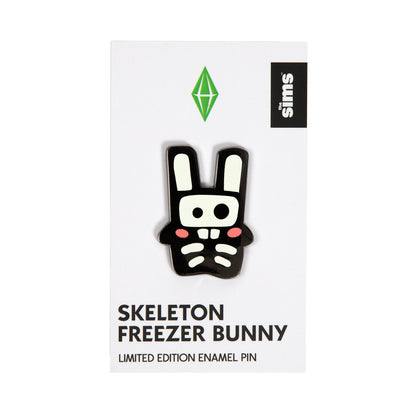 Skeleton Freezer Bunny Pin
