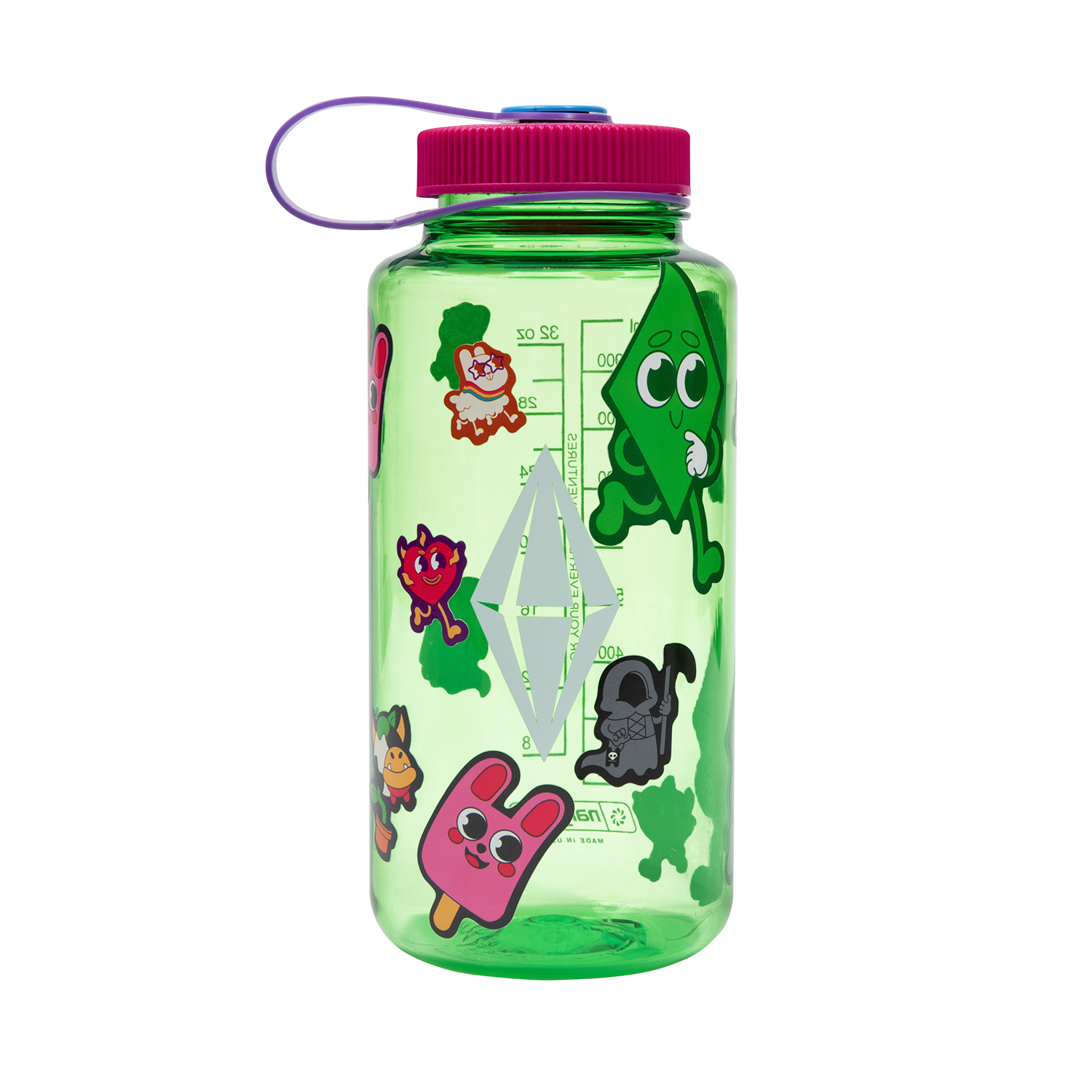 Plumbob 32 oz. Nalgene Bottle + Sticker Pack Bundle – The Sims Shop